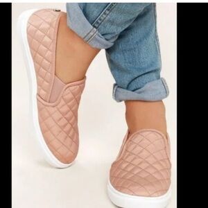 Steve Madden Blush Quilted Slip-On Sneakers